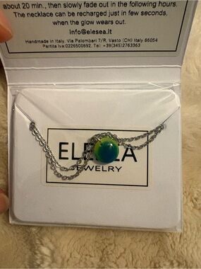 Green & Blue Glow Pendant Necklace